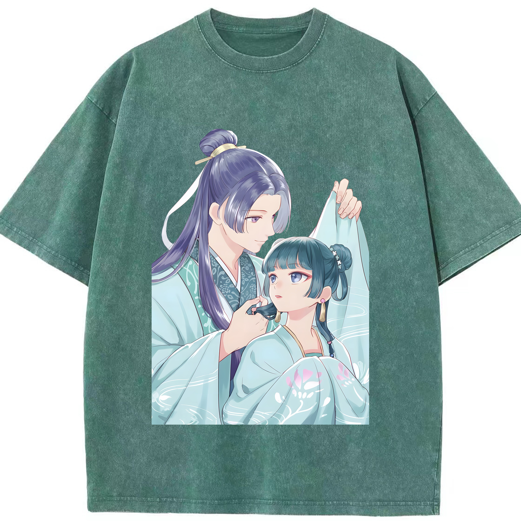 （画像用） 薬屋のひとりごと The Apothecary Diaries 綿100% ヴィンテージ風 半袖Tシャツ（フロントプリント）